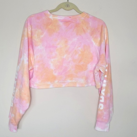 Sarah’s Day x White Fox Active Pink & Orange Cali Tie Dye Sweater Sweatshirt -S - Picture 7 of 12